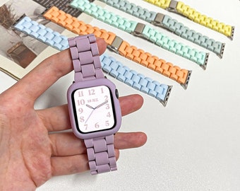 Color resin Apple Watch strap and dial adjustable transparent Apple Watch strap bracelet suitable for all watch series,38/40/41 42/44/45mm