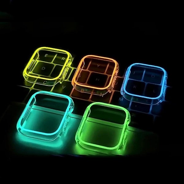 Luminous Case for Apple Watch Series 9 8 7 6 5 4 3 2 1 SE iWatch Ultra 49mm 45mm 41mm 44mm 42mm 40mm 38mm Fluorescence Cover