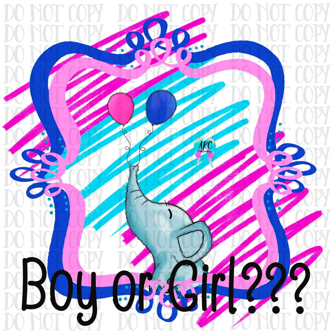 Boy or Girl Printable, Printable Png, Sublimation Png, Gender Reveal ...