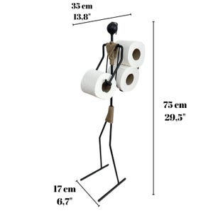 Modern Metal Free-standing Toilet Paper Holder Unique Design Handmade ...