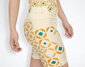 Yoga Shorts, HERITAGE 2 SERIES (Arab Motifs)