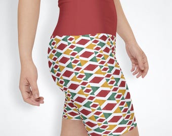 Yoga Shorts, HERITAGE 1 SERIES (African Motifs)