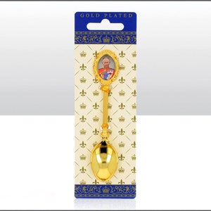Kolekcja Royal Hertitage: Łyżka pozłacana J.K. Króla Karola III, wysokość 11 cm / 4,5&quot;