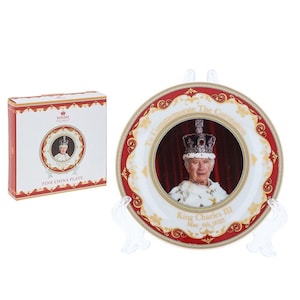 Koronacja króla Karola III 6 maja 2023 r. Kolekcja dziedzictwa królewskiego: Pamiątkowy miniaturowy talerz z cienkiej porcelany 3&quot;