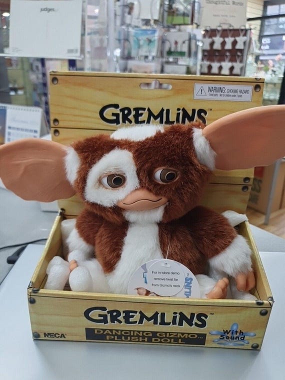 Vintage GREMLINS GIZMO & STRIPE PLUSH APPLAUSE 1984 BOTH w