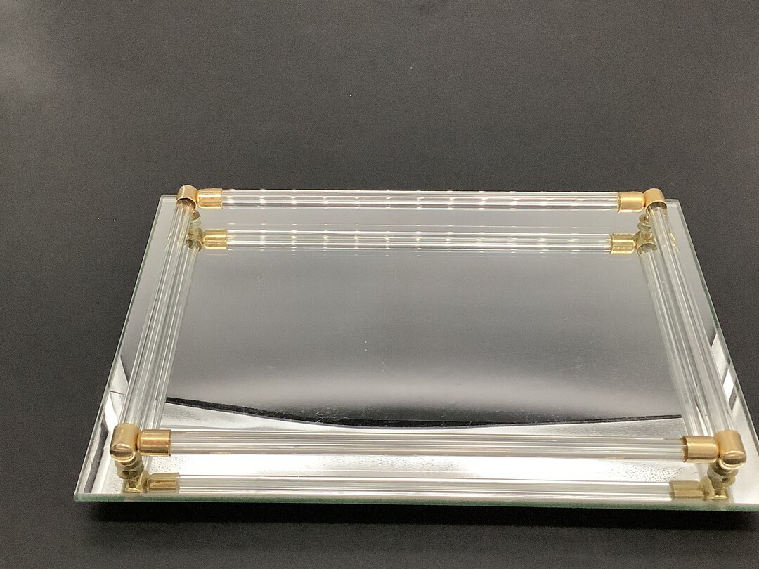 Vintage Dresser Mirrored Tray Perfect for Jewelry Tray Perfume Tray Etsy