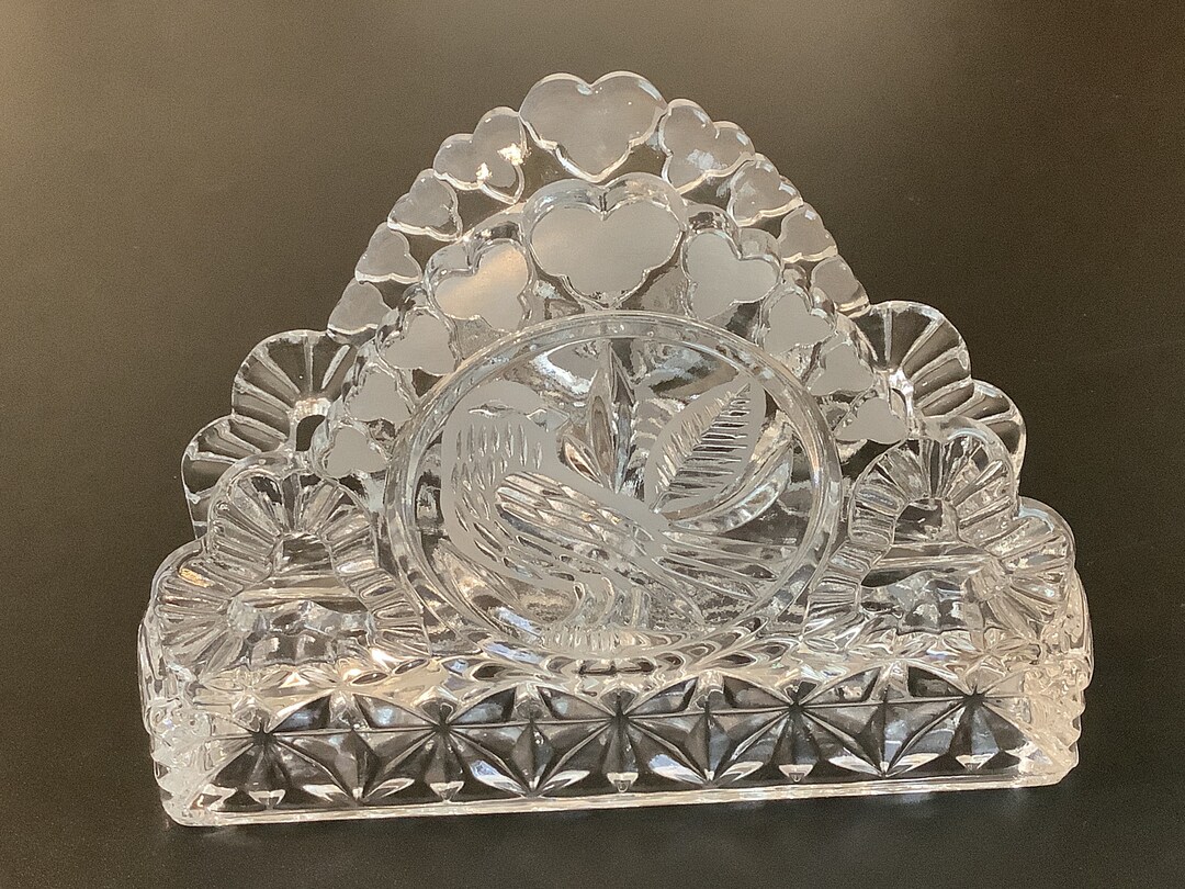 Vintage Crystal Napkin Holder Etsy