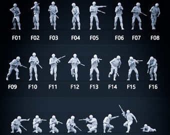 US Delta Force Soldier Pack (40 Models) 3D Print Stl Files