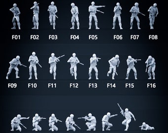 US Marines Soldier Pack (40 Models) 3D Print Stl Files