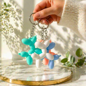 Balloon Dog Keychain 3D STL Files, 3D Keychain Print Files