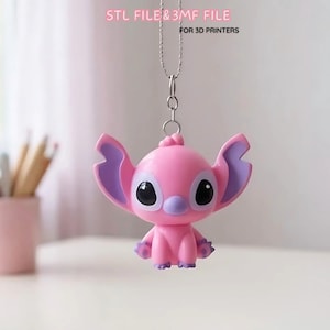 Stitch 3D STL Files, 3D Keychain Print Files