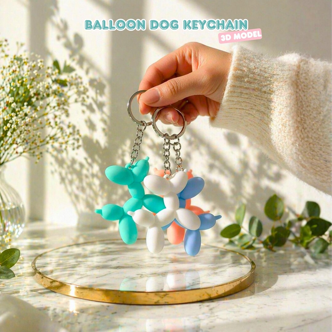 Portachiavi per cani con palloncino in resina dolce color caramello per donne Ragazze Catena per telefono a forma di animale Portachiavi con fibbia Accessori Ciondolo per borsa N846  36