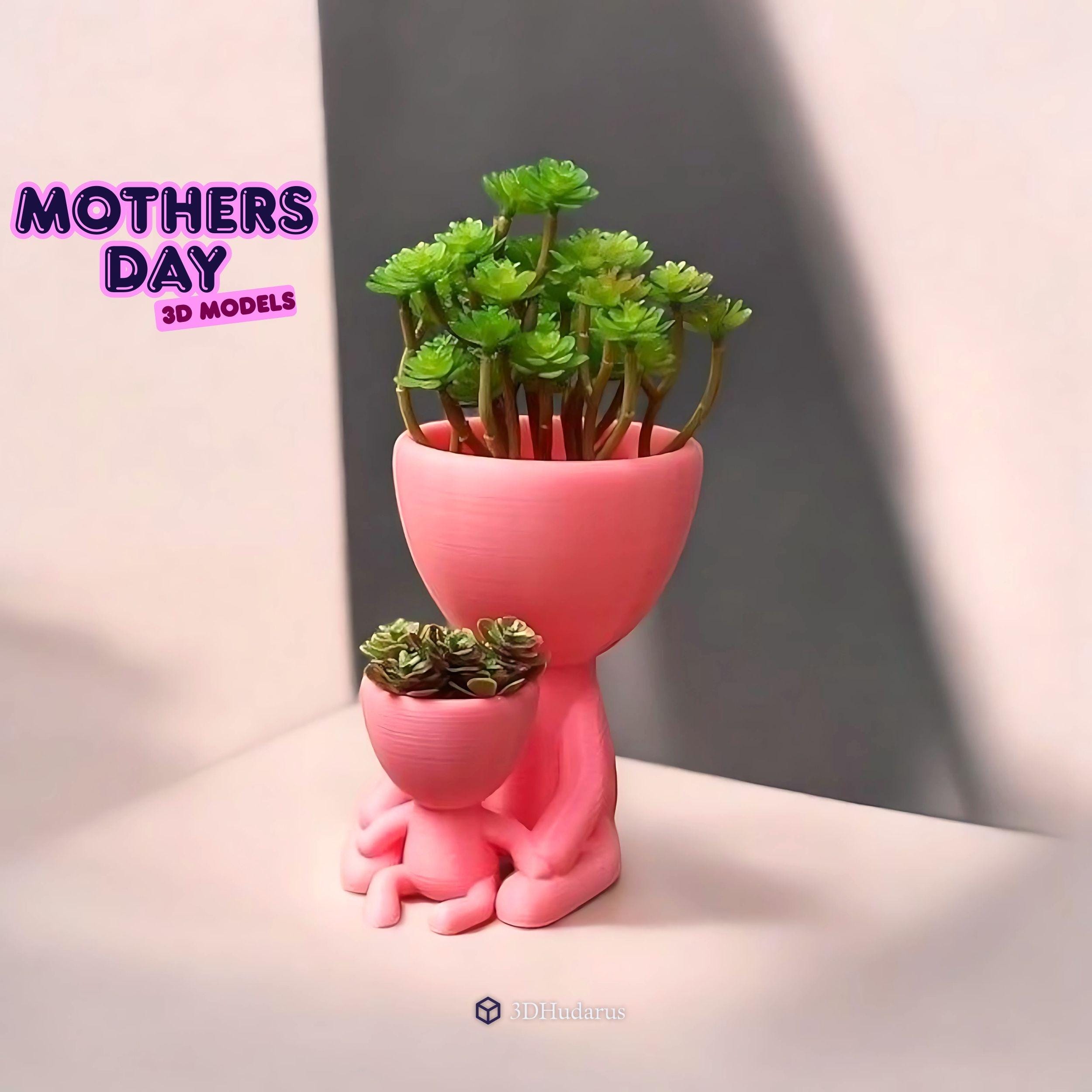 Mother's Day PlantBuddy Planter 3D STL Files