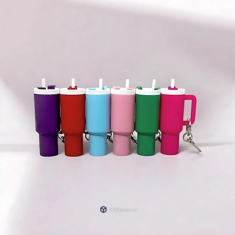 Porte-clés pour gobelet imprimé 3D, breloques pour sac avec porte-bâtonnets en 3D image 4