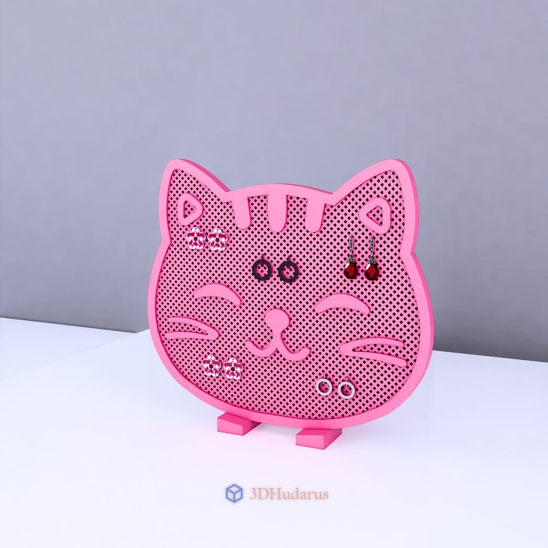 Cat Jewelry Stand 3D Print Stl File, 3D Jewelry Stand Print Files Etsy