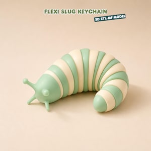 Flexi Slug Stl Files, Articulated 3D Printer Files, STL&3MF Files image 4