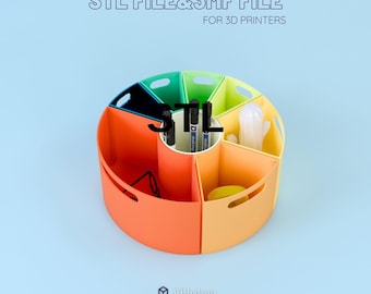 Storage and Organizer 3D STL Files, STL&3MF Files, 3D Organizator Print Files, Pen Holder 3D Printable Models