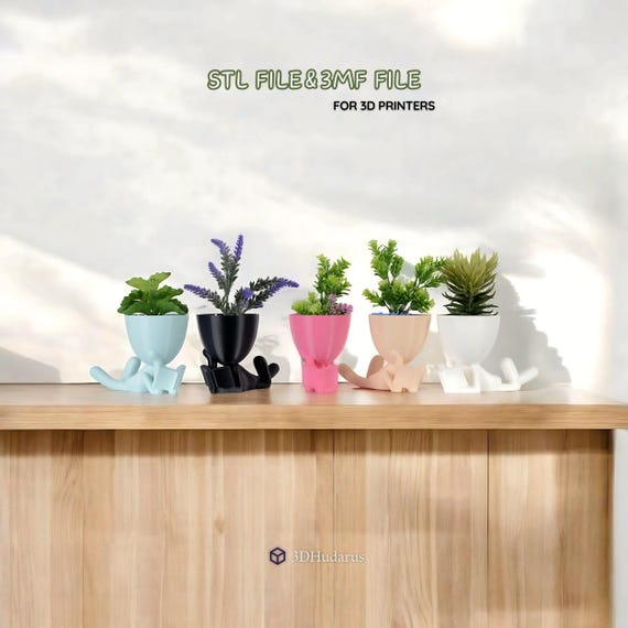 Book Reading PlantBuddy Vase: 3D Printer STL Files