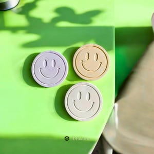 Emoji Coaster Set 3D STL Files, 6 pcs. Emoji Model, Coaster Print 3D Models image 2