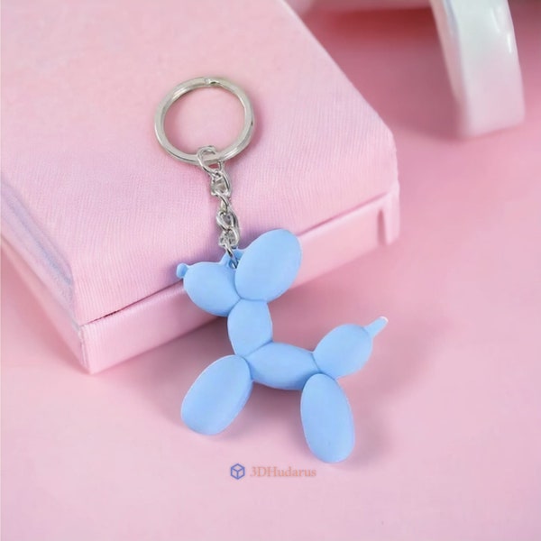 Balloon Dog Keychain 3D STL Files, 3D Keychain Print Files