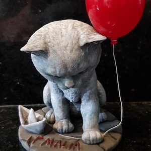 Cat with Balloon 3D Print Stl Files