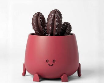 Cute Sitting Planter 3D Print Stl File, 3D Planter Print Files