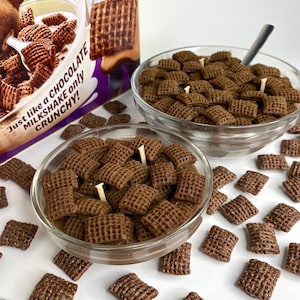 Chocolate Crispix (Chex) Cereal Bowl Candle