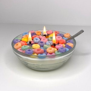 Fruit Loops Cereal Bowl Candle