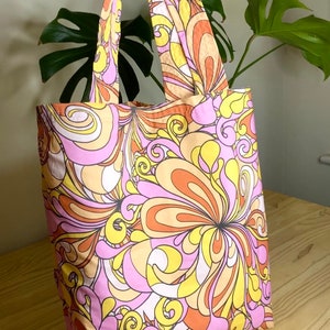 Psychedelic 70’s Pattern Tote Bag