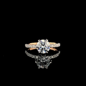 Lab Grown Diamond Engagement Ring | 14K Gold Solitaire Ring | IGI Certified CVD Diamond | Romantic Elegance | Perfect Gift for Her