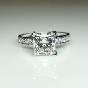 Princess Cut 2.20ct Lab Grown Diamond Ring | 14K Gold Engagement Ring