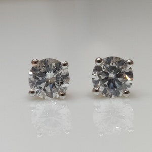 Lab Grown Diamond Stud Earrings | IGI Certified E VS Diamond | Wedding Earrings for Women | 14K Solid Gold Earrings | Perfect Gift for Her