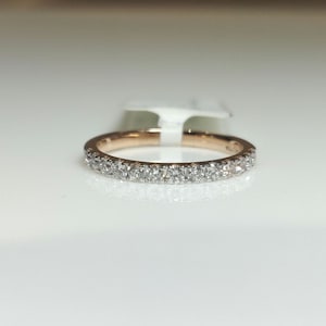 Lab Grown Diamond Wedding Band | 2MM 14K Gold Half Eternity Ring | SGL Certified Stacking Band | Anniversary Gift | Bridal Set Jewelry