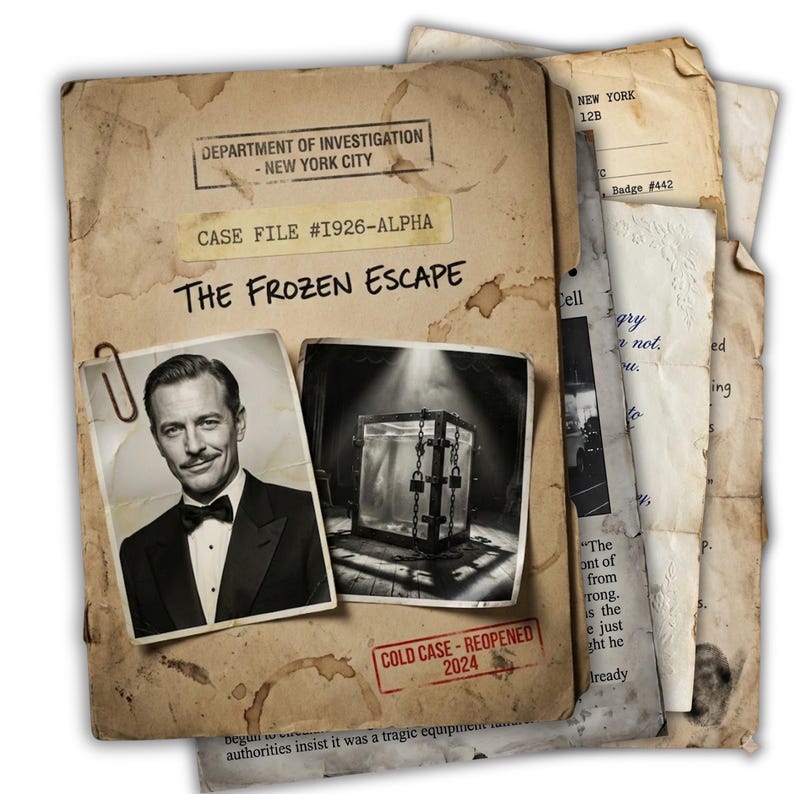 The Frozen Escape Cold Case File | 1926 Magician Murder Mystery ...