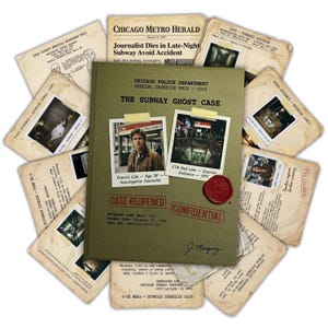 Gioco di mistero di omicidio in PDF / Fascicolo stampabile di un caso irrisolto / Gioco di casi irrisolti / Il caso del fantasma della metropolitana / Idea per un appuntamento serale