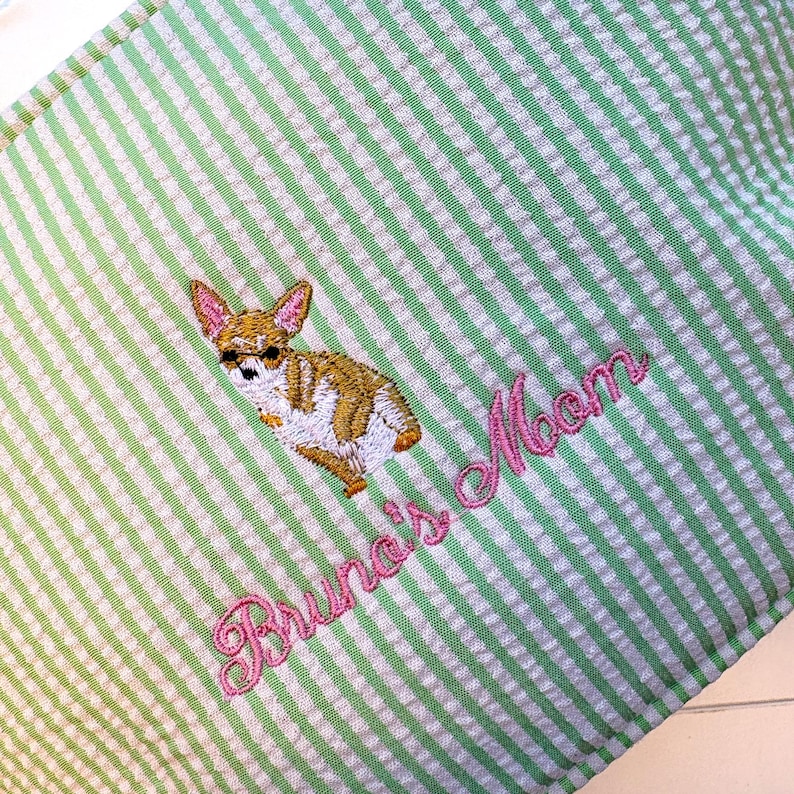 Bolsa de maquillaje con monograma de PERRO, bolsa de cosméticos personalizada con nombre de perro, bolsa de viaje para amantes de los CACHORROS, regalo para niña, fin de semana imagen 4