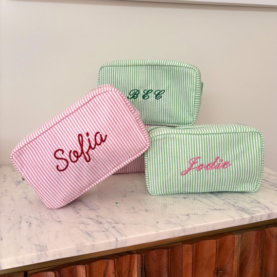 cute travel makeup bags Bistup Bag Cosmetic Bag Toiletry Make Up Women Large Capacity Big Medium Leather Strawberry Portable Teen Girls Teenage Kawaii Foldable Expandable Compact Open Flat Zip : Beauty This preppy makeup bag is a versatile and stylish solution for organizing your essentials Clear Makeup Bag Mini Makeup