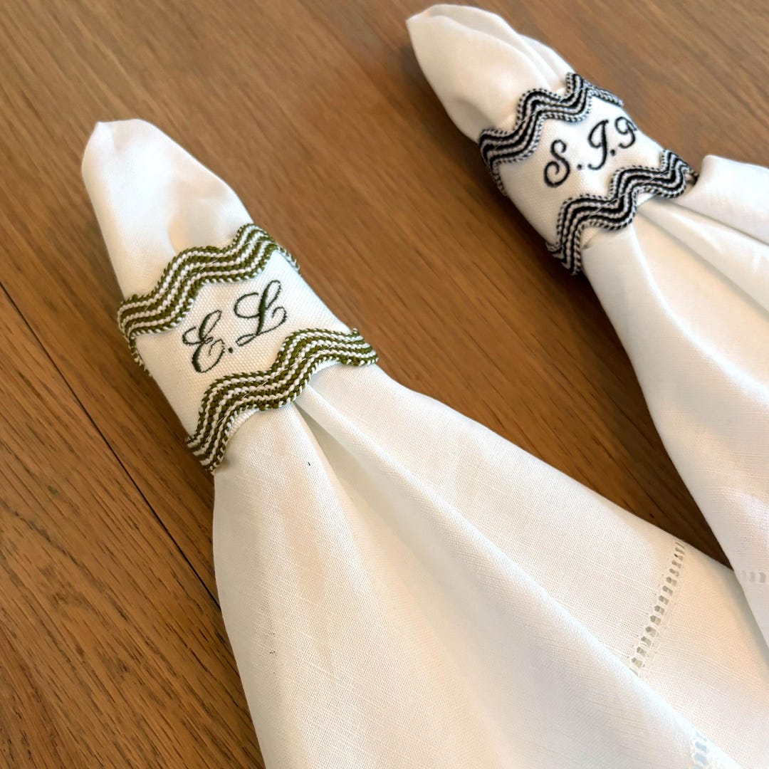 Custom Personalized Napkin Rings (set of 2) , Napkin Holder ...