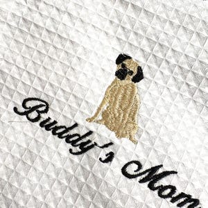 Bolsa de maquillaje con monograma de PERRO, bolsa de cosméticos personalizada con nombre de perro, bolsa de viaje para amantes de los CACHORROS, regalo para niña, fin de semana imagen 11