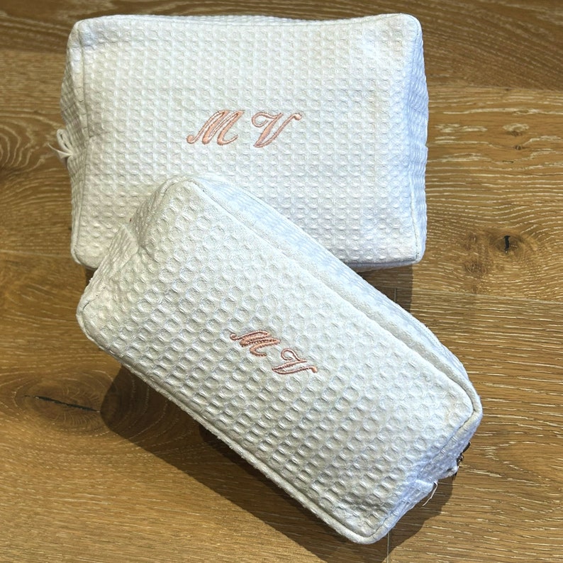 Personalised monogramed makeup bag image 4