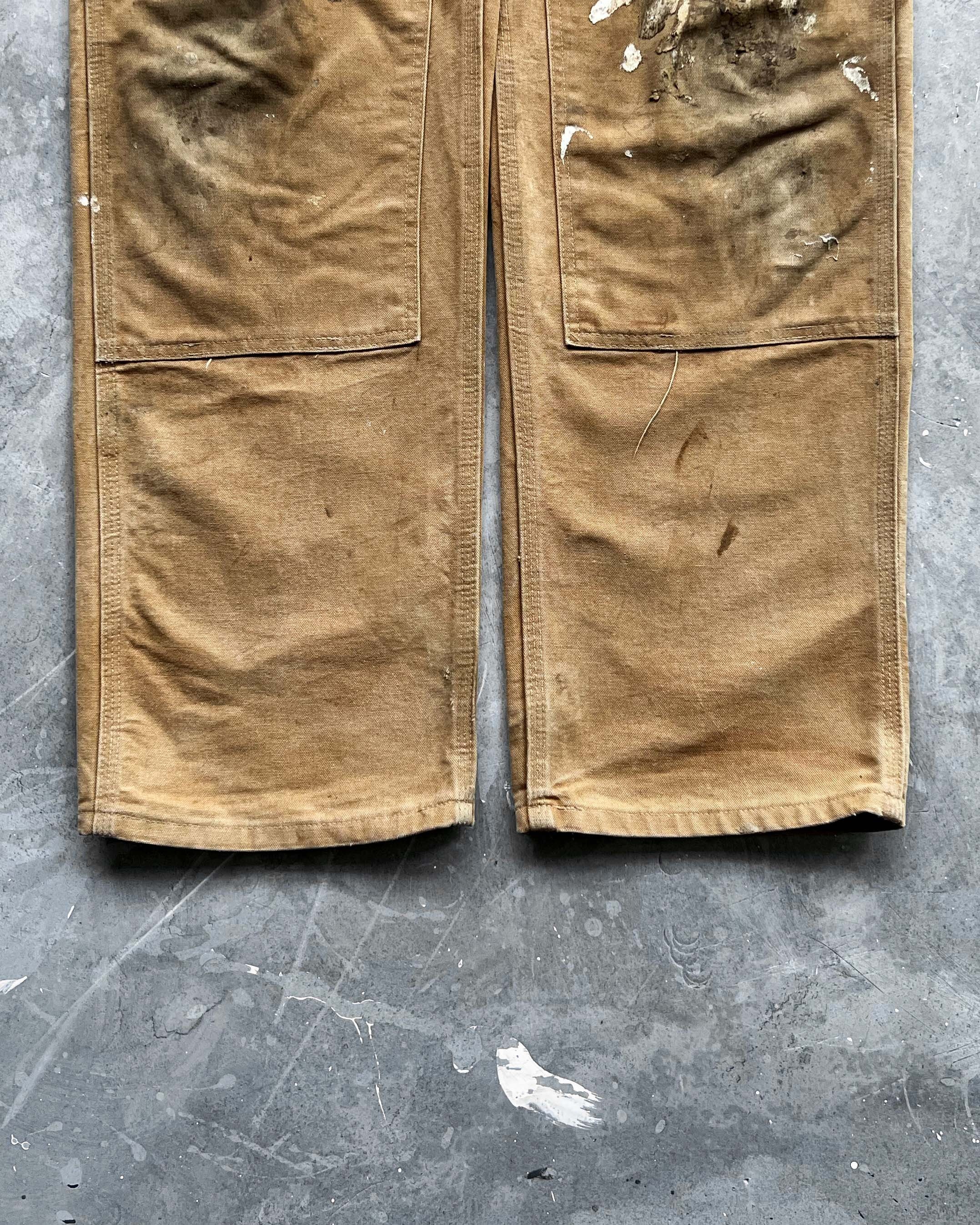 Vintage Paint and Glue Stained Tan Carhartt Double Knee Carpenter Pants ...
