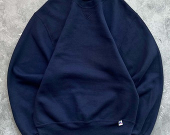 Vintage clean navy Russell crewneck sweatshirt / streetwear / college / made in usa - XS