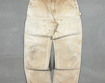 Pantalon de menuiserie Carhartt faded havane double genou - 31 x 32