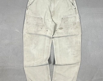 Pantalon de menuisier beige Carhartt un genou - 33 x 32