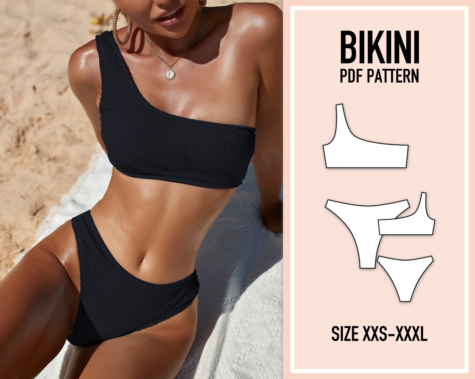 Bikini Pattern PDF. Sewing Pattern. Swimsuit Pattern PDF. Etsy Australia