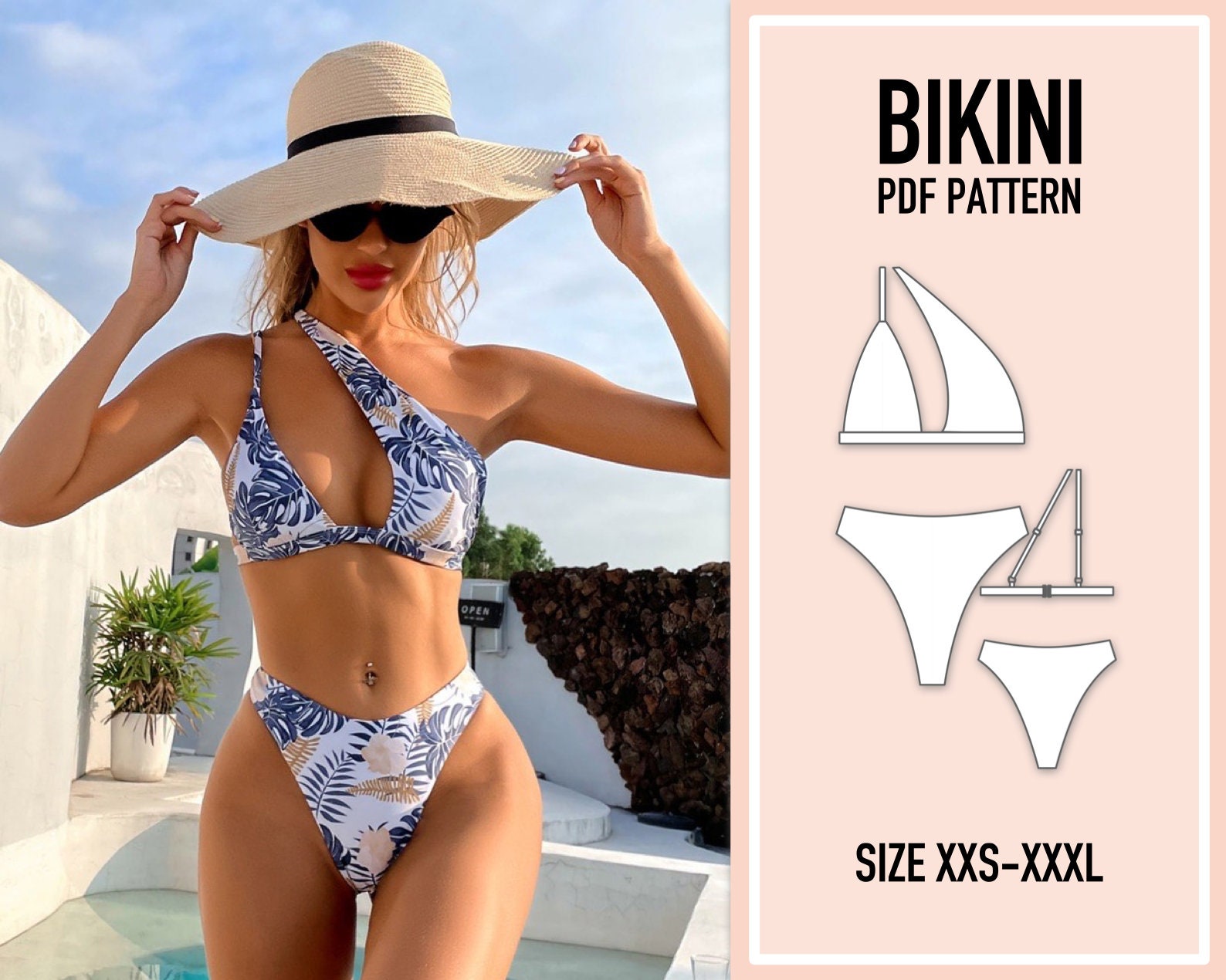 Bikini Pattern PDF. Sewing Pattern. Swimsuit Pattern PDF. Etsy Australia