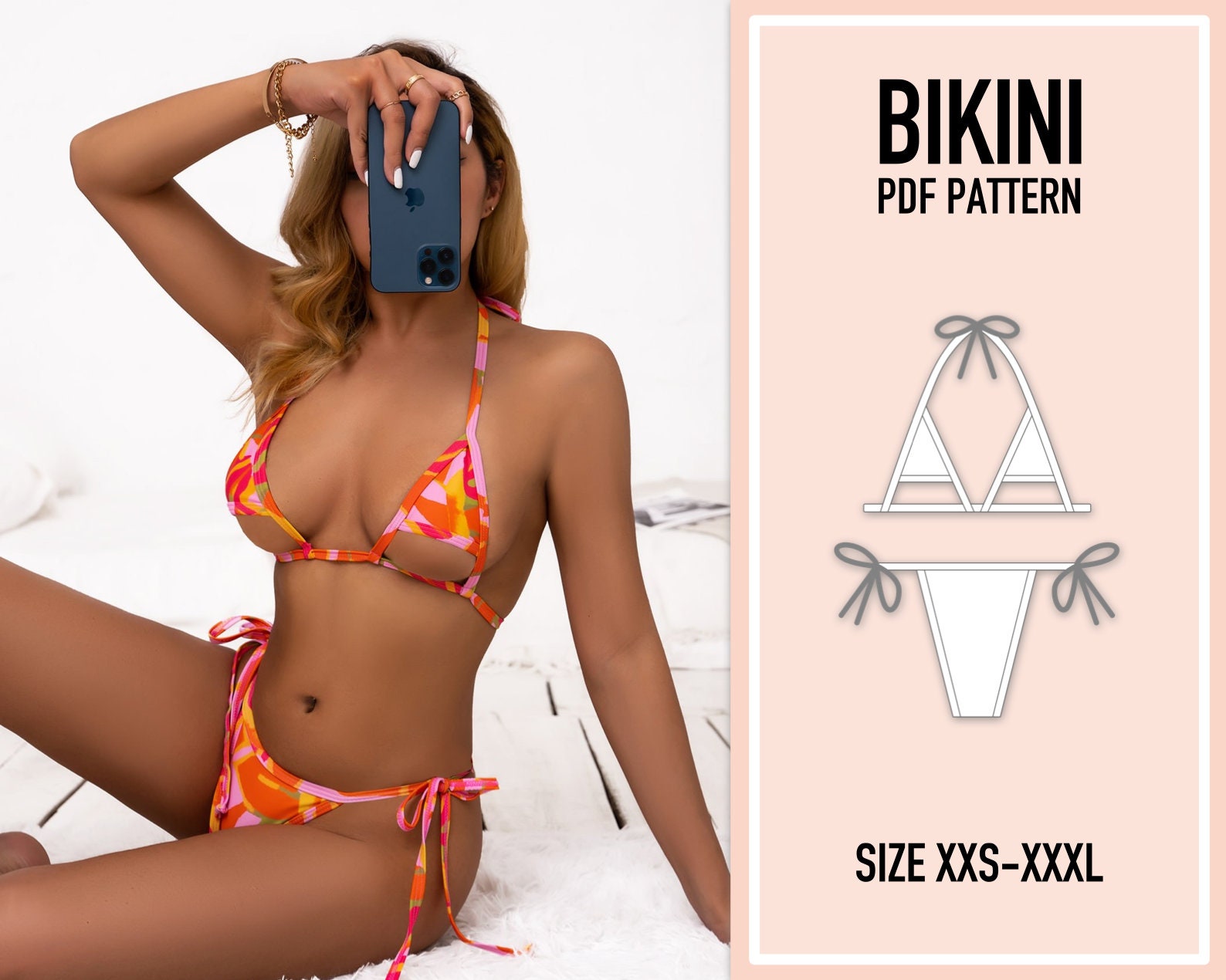 Bikini Pattern PDF. Sewing Pattern. Swimsuit Pattern PDF. Etsy Canada