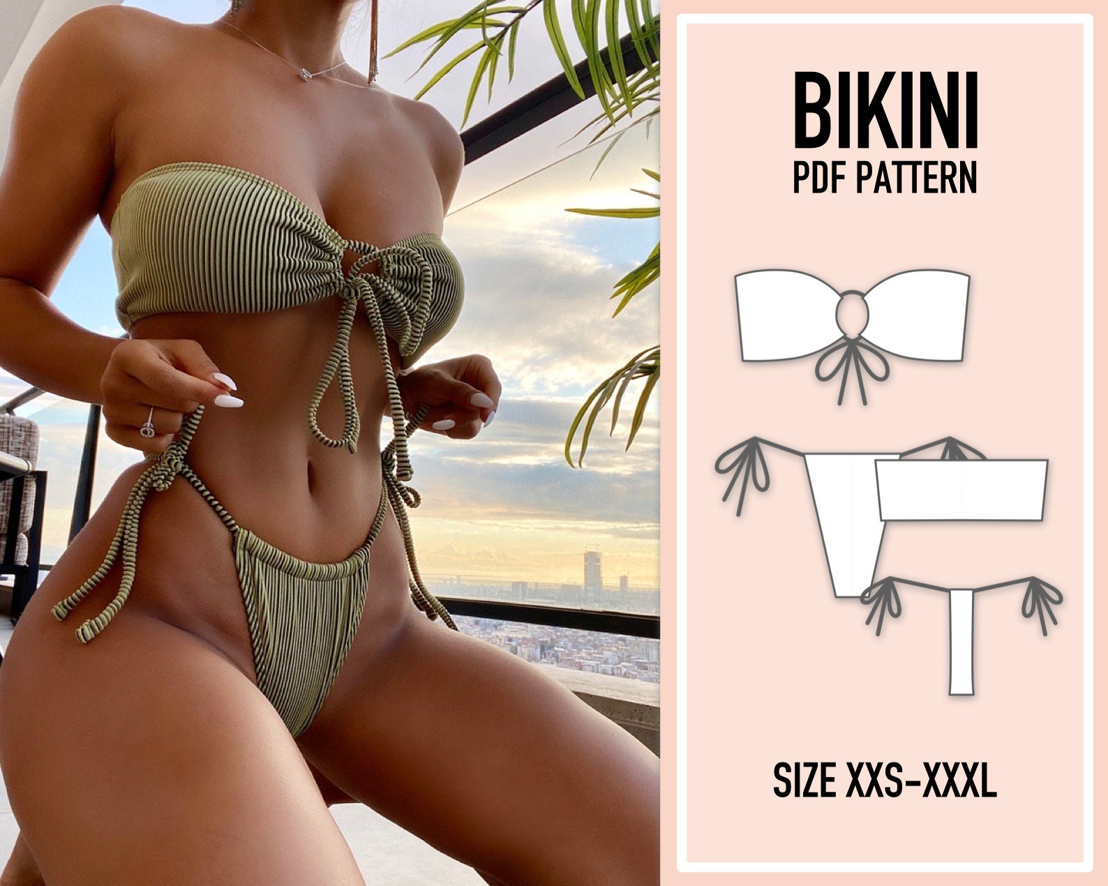 Bikini Pattern PDF. Sewing Pattern. Swimsuit Pattern PDF. Etsy