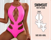 Swimsuit pattern PDF. Sewing pattern. Bikini pattern PDF. Patterns for women. Swimsuit sewing pattern. Swimwear pattern. Women swimsuit.