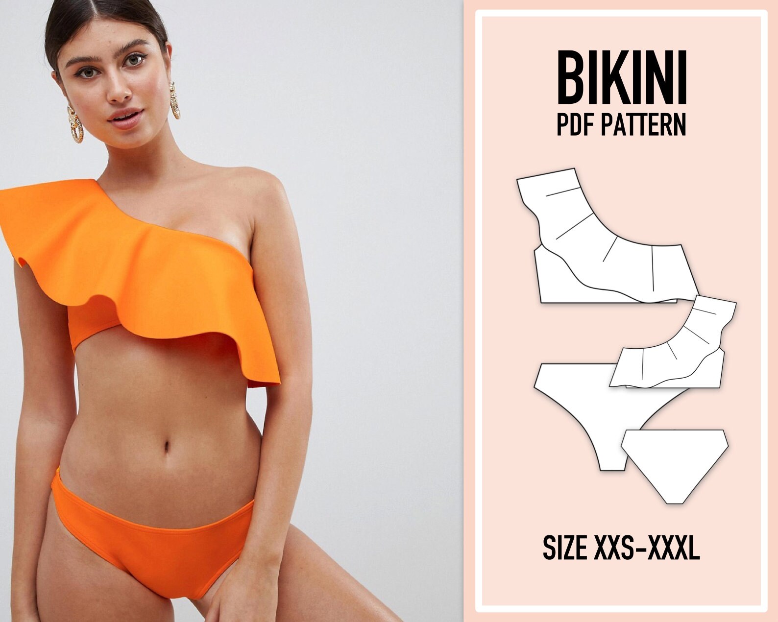 Bikini Pattern PDF. Sewing Pattern. Swimsuit Pattern PDF. Etsy